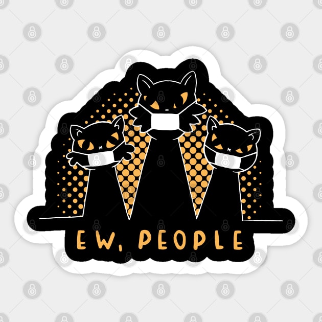 EW People Cats Sticker by madeinchorley